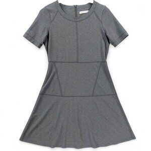 Athleta Dress Sz S Fit Flare Short Sleeve Seam Detail Stretch Casual Leisurewear